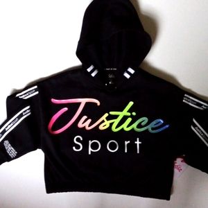 JUSTICE CROP HOODIE  10 M New
